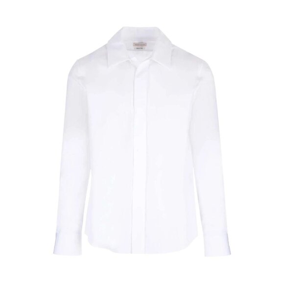 Alexander McQueen Men’s Long Sleeved Button Down Shirt White Size 15 NEW NWT - Picture 1 of 14
